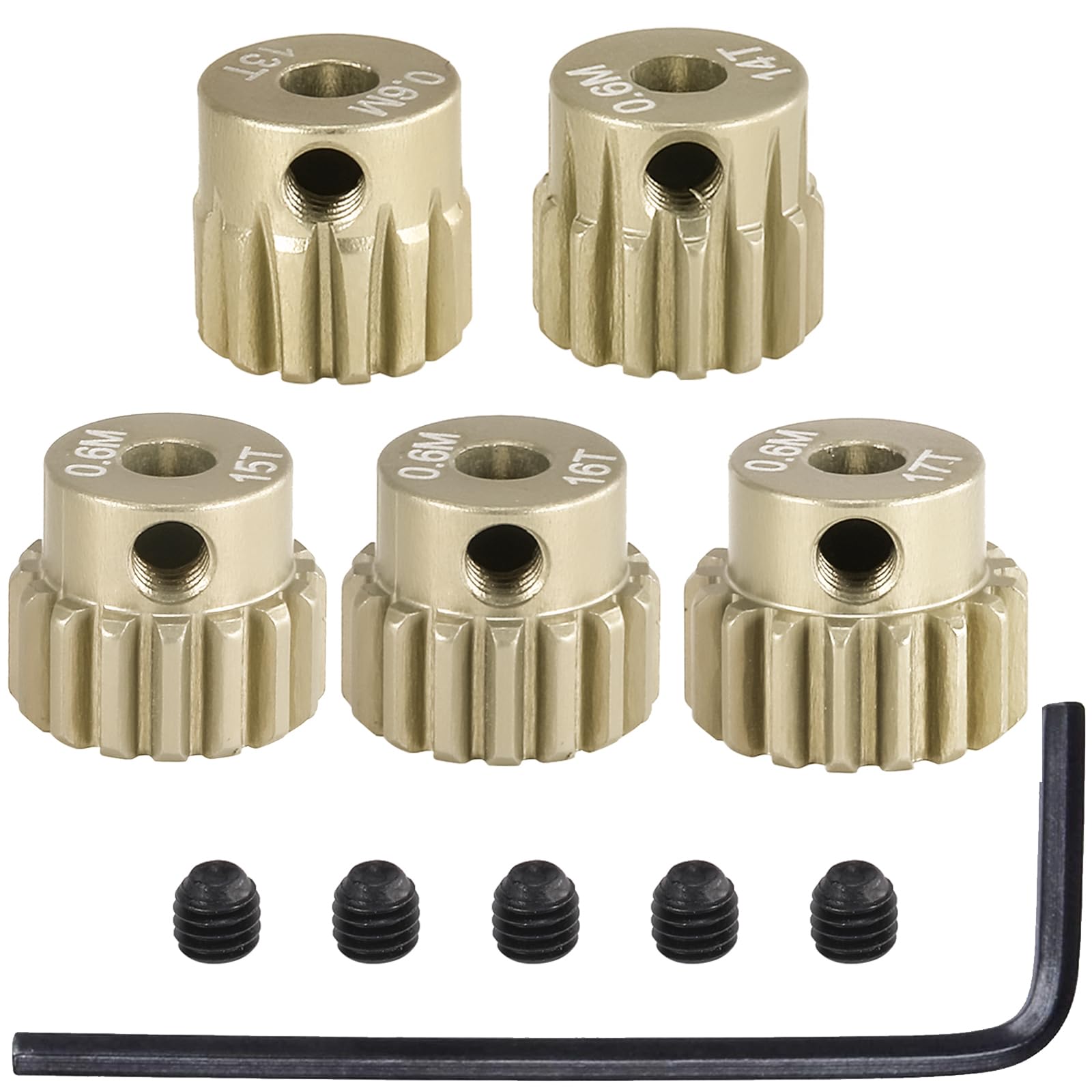 Amazon.com: 0.6M RC Pinion Gear Set 3.175mm 13T 14T 15T 16T 17T